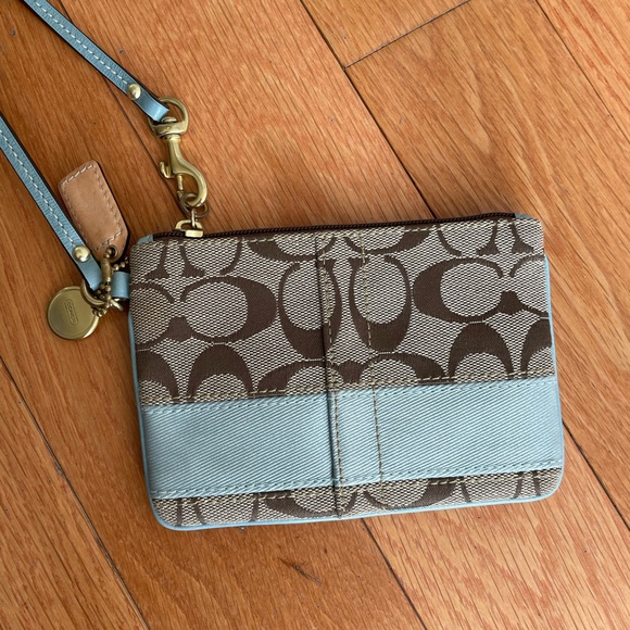 Coach Wristlet with Blue Stripe - Picture 5 of 5